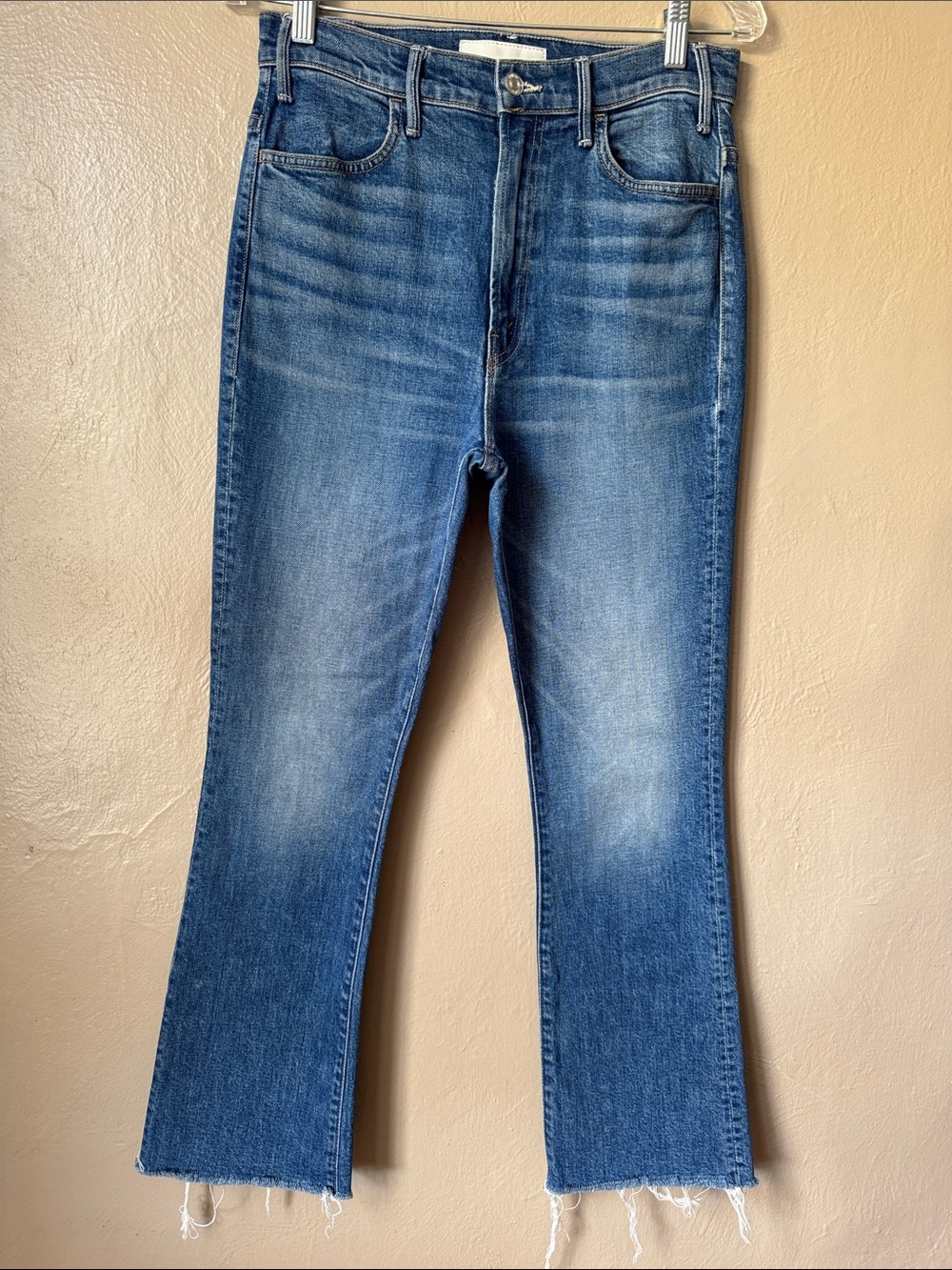 Mother Superior The Hustler Flood Fray Jeans Size 28